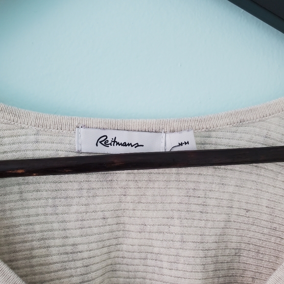 SOFT Textured Greige Knit Sweater - Picture 2 of 2